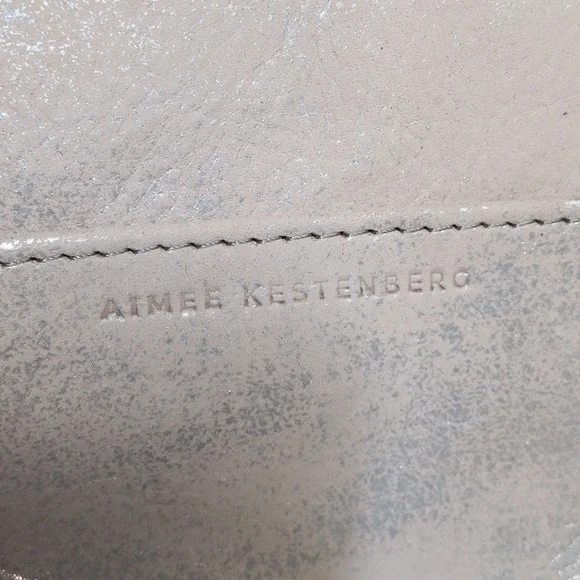 AIMEE KESTENBERG It's A Love Thing Zip Pouch In Stone Silver, NWOT - Picture 3 of 6